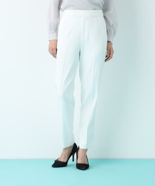 PINKY & DIANNE / ピンキーアンドダイアン パンツ | トリアセツイルテーパードパンツ（ホワイト）