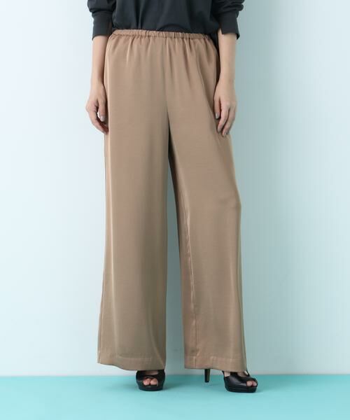 PINKY & DIANNE / ピンキーアンドダイアン パンツ | サテンワイドパンツ | 詳細12