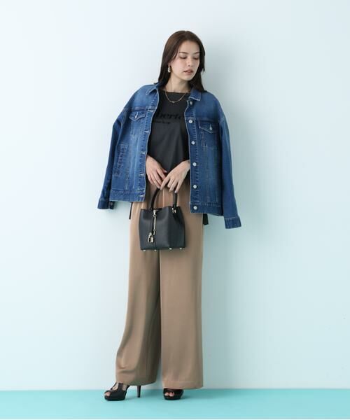 PINKY & DIANNE / ピンキーアンドダイアン パンツ | サテンワイドパンツ | 詳細14