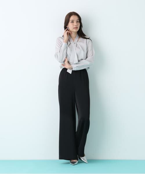 PINKY & DIANNE / ピンキーアンドダイアン パンツ | サテンワイドパンツ | 詳細17