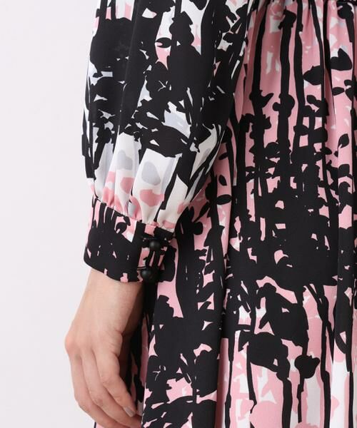 PINKY & DIANNE / ピンキーアンドダイアン ミニ丈・ひざ丈ワンピース | インクフォレストプリントワンピース | 詳細16