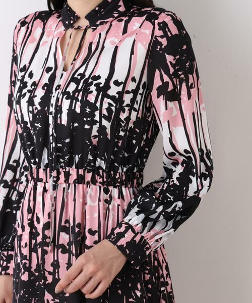 PINKY & DIANNE / ピンキーアンドダイアン ミニ丈・ひざ丈ワンピース | インクフォレストプリントワンピース | 詳細15