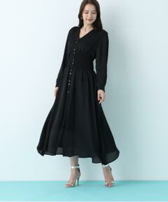 PINKY & DIANNE / ピンキーアンドダイアン ミニ丈・ひざ丈ワンピース | ウエストシャーリングロングワンピース