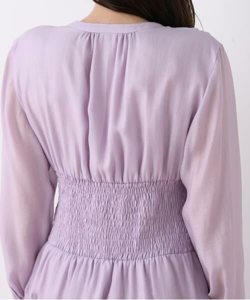 PINKY & DIANNE / ピンキーアンドダイアン ミニ丈・ひざ丈ワンピース | ウエストシャーリングロングワンピース | 詳細21