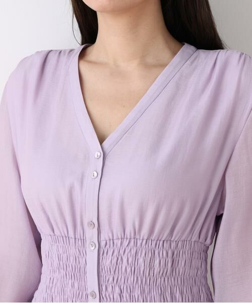 PINKY & DIANNE / ピンキーアンドダイアン ミニ丈・ひざ丈ワンピース | ウエストシャーリングロングワンピース | 詳細17