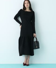 PINKY & DIANNE / ピンキーアンドダイアン ミニ丈・ひざ丈ワンピース | ボートネックマーメイドニットワンピース