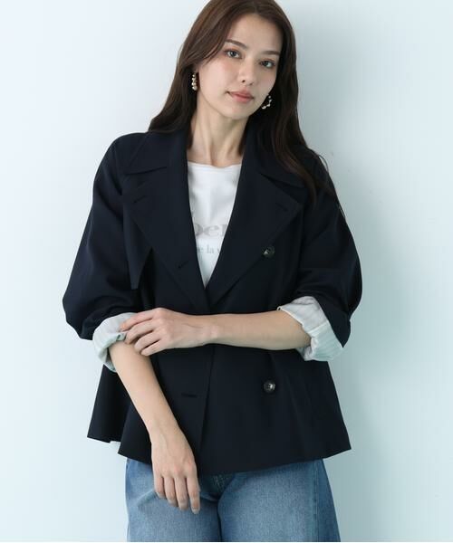 PINKY & DIANNE / ピンキーアンドダイアン アウター | ソフトオックスショートトレンチコート | 詳細2