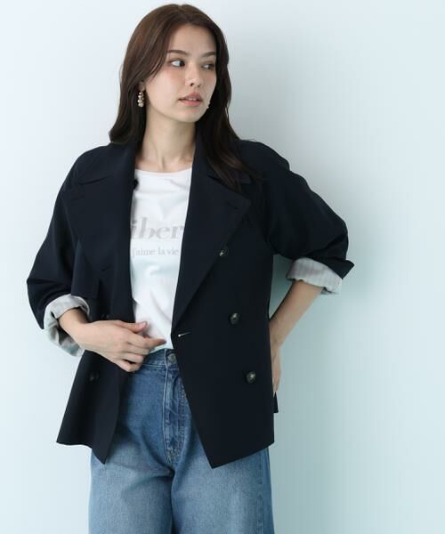 PINKY & DIANNE / ピンキーアンドダイアン アウター | ソフトオックスショートトレンチコート | 詳細3