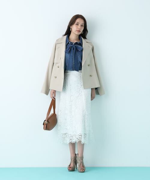 PINKY & DIANNE / ピンキーアンドダイアン アウター | ソフトオックスショートトレンチコート | 詳細18