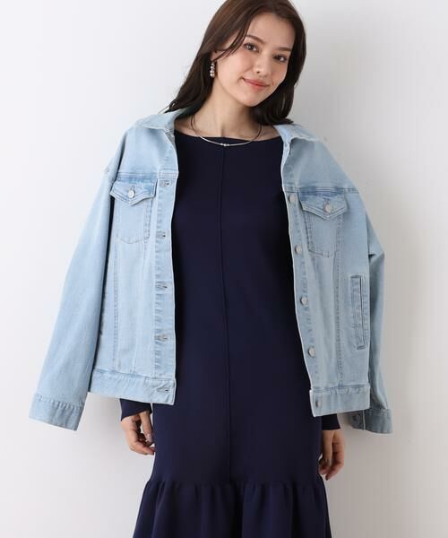 PINKY & DIANNE / ピンキーアンドダイアン ブルゾン | ルーズカラーデニムジャケット | 詳細3