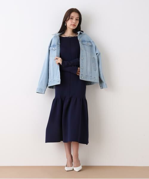 PINKY & DIANNE / ピンキーアンドダイアン ブルゾン | ルーズカラーデニムジャケット | 詳細5