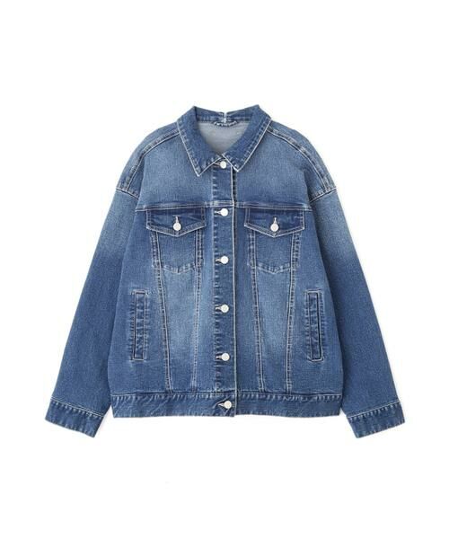 PINKY & DIANNE / ピンキーアンドダイアン ブルゾン | ルーズカラーデニムジャケット | 詳細7