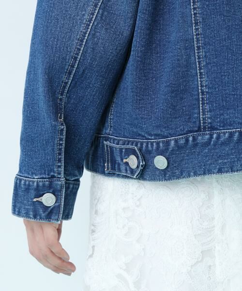 PINKY & DIANNE / ピンキーアンドダイアン ブルゾン | ルーズカラーデニムジャケット | 詳細17