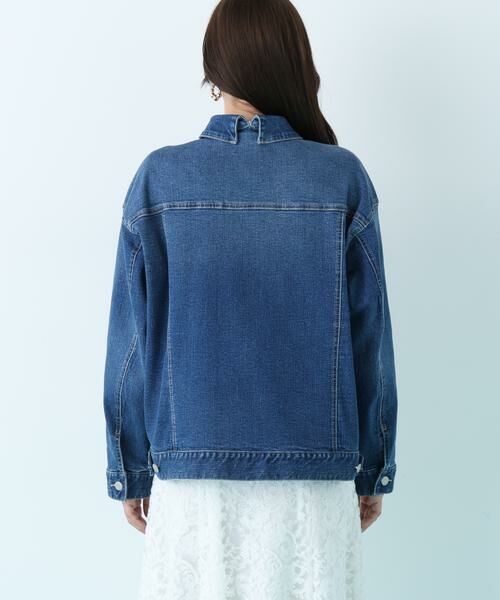 PINKY & DIANNE / ピンキーアンドダイアン ブルゾン | ルーズカラーデニムジャケット | 詳細13