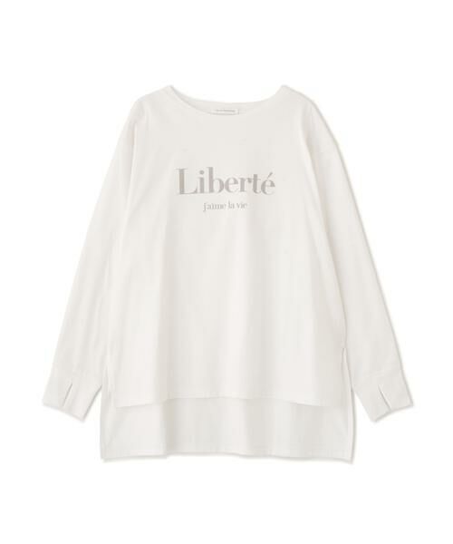 PINKY & DIANNE / ピンキーアンドダイアン カットソー | 「Ｌｉｂｅｒｔｅ」ロングＴシャツ | 詳細1