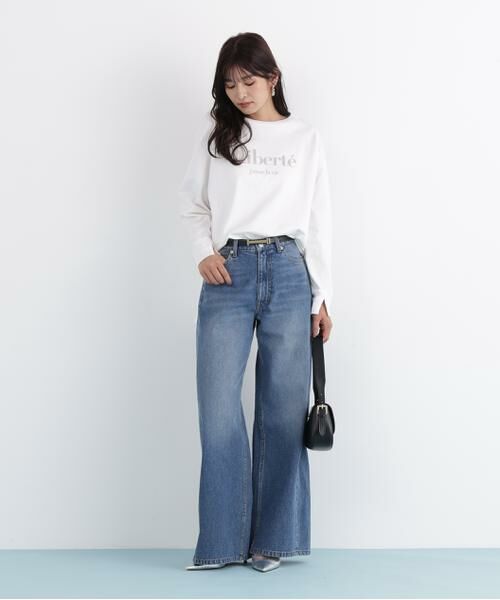 PINKY & DIANNE / ピンキーアンドダイアン カットソー | 「Ｌｉｂｅｒｔｅ」ロングＴシャツ | 詳細4