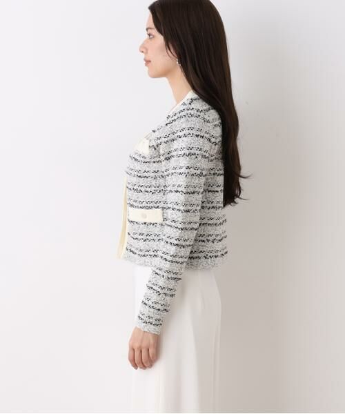 PINKY & DIANNE / ピンキーアンドダイアン カーディガン・ボレロ | ブークレーツイードＶネックカーディガン | 詳細11