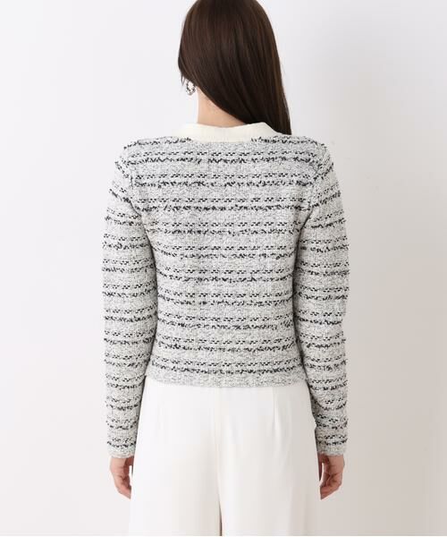 PINKY & DIANNE / ピンキーアンドダイアン カーディガン・ボレロ | ブークレーツイードＶネックカーディガン | 詳細12