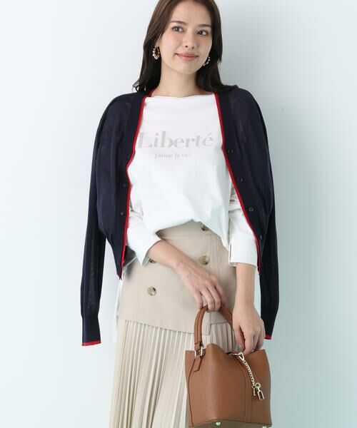 PINKY & DIANNE / ピンキーアンドダイアン カーディガン・ボレロ | Ｖネックパレットニットカーディガン（ネイビー）