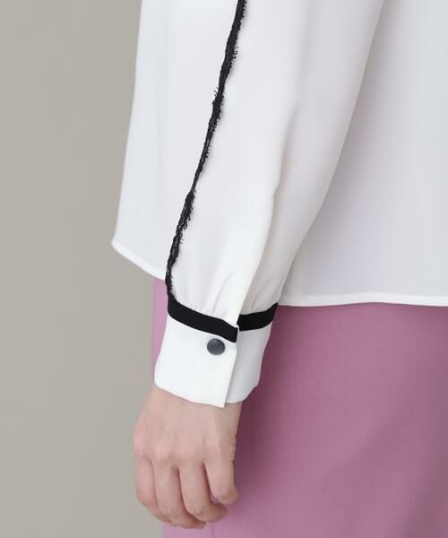 PINKY & DIANNE / ピンキーアンドダイアン シャツ・ブラウス | レースコンビバイカラーリボンブラウス | 詳細10