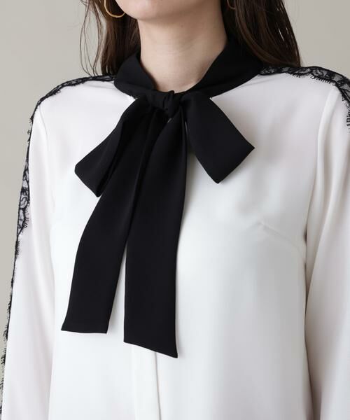 PINKY & DIANNE / ピンキーアンドダイアン シャツ・ブラウス | レースコンビバイカラーリボンブラウス | 詳細8