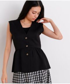 PINKY & DIANNE / ピンキーアンドダイアン シャツ・ブラウス | スラブ調ペプラムブラウス