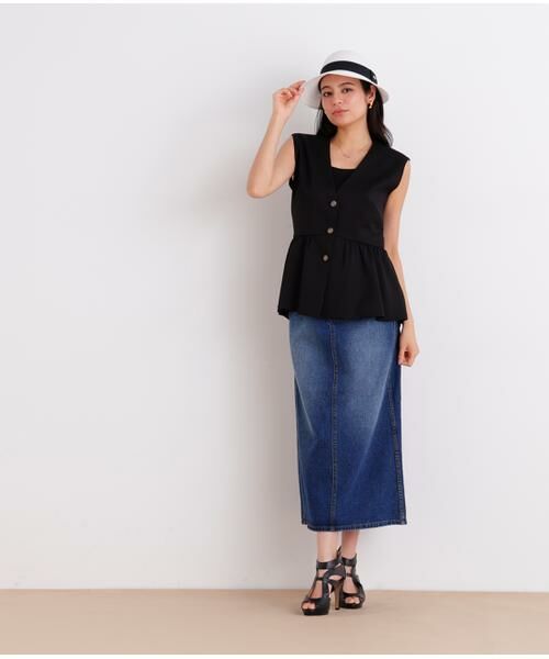 PINKY & DIANNE / ピンキーアンドダイアン シャツ・ブラウス | ［美香さん着用］スラブ調ペプラムブラウス | 詳細10