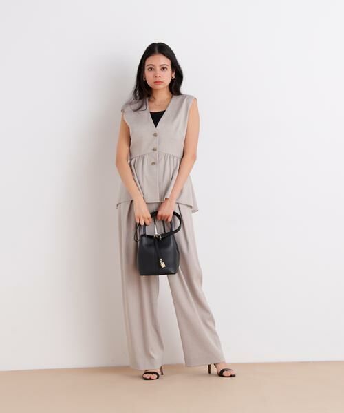 PINKY & DIANNE / ピンキーアンドダイアン シャツ・ブラウス | スラブ調ペプラムブラウス | 詳細13