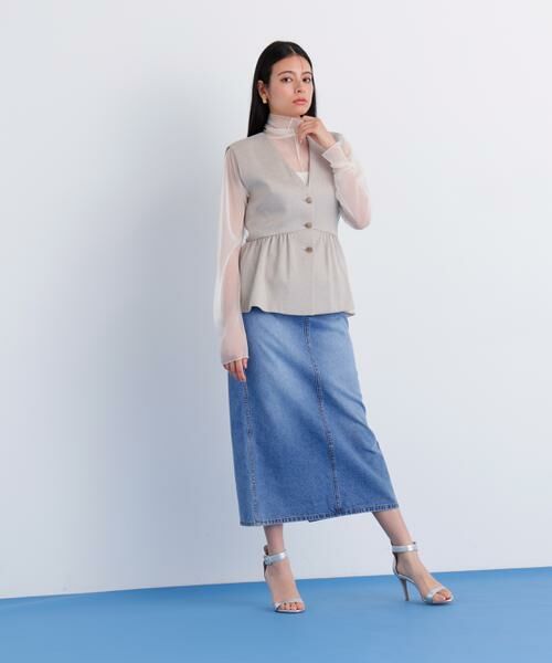 PINKY & DIANNE / ピンキーアンドダイアン シャツ・ブラウス | スラブ調ペプラムブラウス | 詳細14