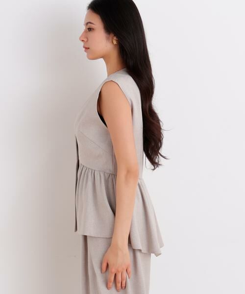 PINKY & DIANNE / ピンキーアンドダイアン シャツ・ブラウス | スラブ調ペプラムブラウス | 詳細15