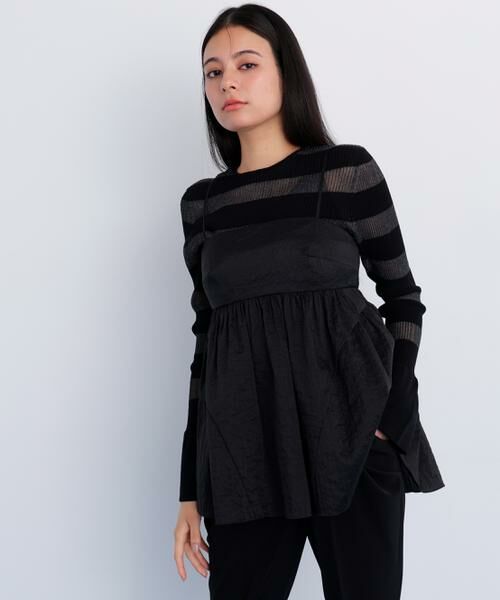 PINKY & DIANNE / ピンキーアンドダイアン シャツ・ブラウス | シャイニータフタチュニックブラウス | 詳細2