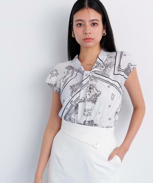 PINKY & DIANNE / ピンキーアンドダイアン シャツ・ブラウス | バロックスカーフプリントブラウス | 詳細14