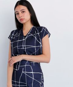 PINKY & DIANNE / ピンキーアンドダイアン シャツ・ブラウス | ラインプリントタックブラウス