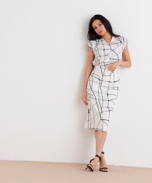 PINKY & DIANNE / ピンキーアンドダイアン シャツ・ブラウス | ラインプリントタックブラウス | 詳細4