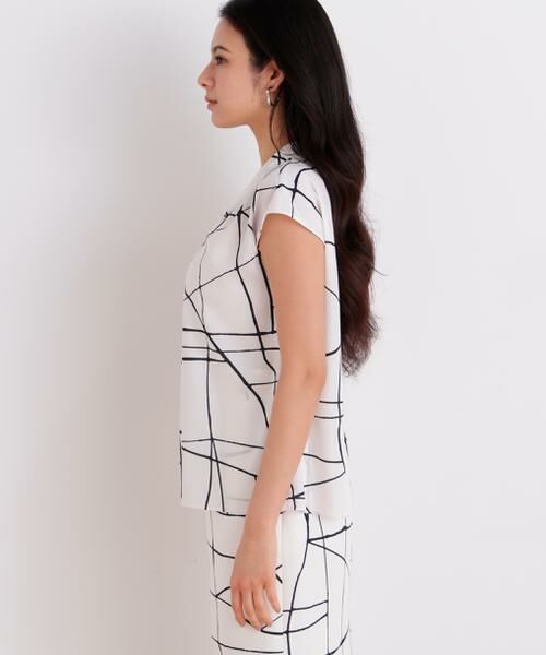 PINKY & DIANNE / ピンキーアンドダイアン シャツ・ブラウス | ラインプリントタックブラウス | 詳細5
