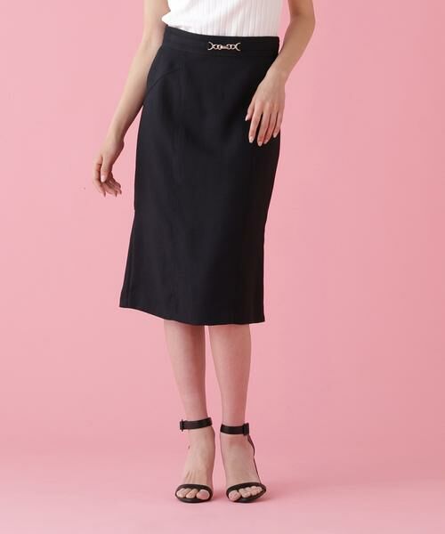 PINKY & DIANNE / ピンキーアンドダイアン スカート | メタルパーツバックマーメイドスカート（ブラック）