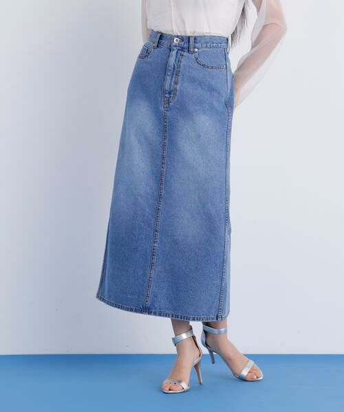 PINKY & DIANNE / ピンキーアンドダイアン スカート | デニムマキシＡラインスカート | 詳細2