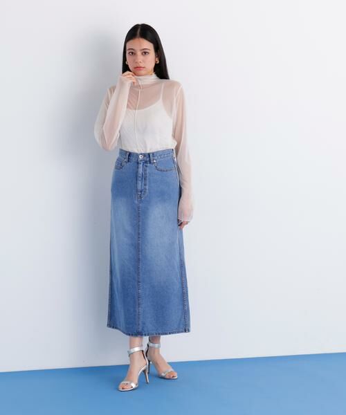 PINKY & DIANNE / ピンキーアンドダイアン スカート | デニムマキシＡラインスカート | 詳細3