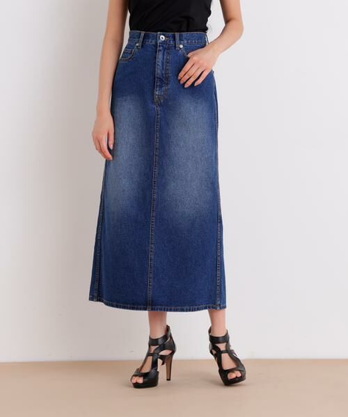 PINKY & DIANNE / ピンキーアンドダイアン スカート | デニムマキシＡラインスカート | 詳細15