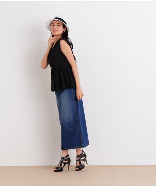 PINKY & DIANNE / ピンキーアンドダイアン スカート | デニムマキシＡラインスカート | 詳細17
