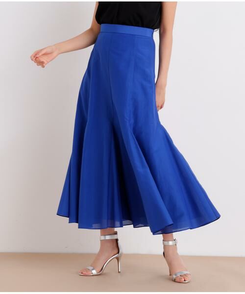 PINKY & DIANNE / ピンキーアンドダイアン スカート | シアーローンボリュームフレアースカート（ブルー）