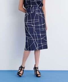 PINKY & DIANNE / ピンキーアンドダイアン スカート | ラインプリントタックスカート