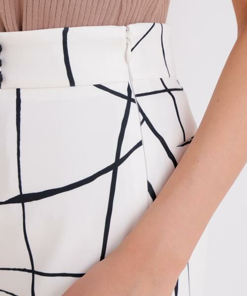 PINKY & DIANNE / ピンキーアンドダイアン スカート | ラインプリントタックスカート | 詳細8