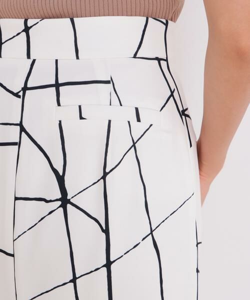 PINKY & DIANNE / ピンキーアンドダイアン スカート | ラインプリントタックスカート | 詳細9