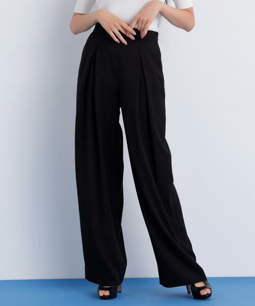 PINKY & DIANNE / ピンキーアンドダイアン パンツ | スラブ調ウエストタックパンツ | 詳細2