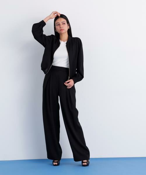 PINKY & DIANNE / ピンキーアンドダイアン パンツ | スラブ調ウエストタックパンツ | 詳細4