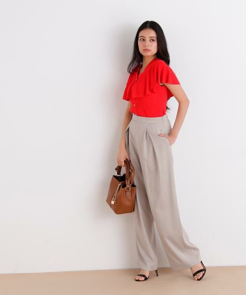 PINKY & DIANNE / ピンキーアンドダイアン パンツ | スラブ調ウエストタックパンツ | 詳細13