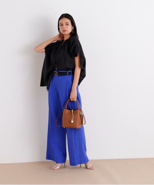 PINKY & DIANNE / ピンキーアンドダイアン パンツ | ラップウエストシアーワイドパンツ | 詳細3