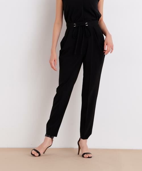 PINKY & DIANNE / ピンキーアンドダイアン パンツ | タックポケットテーパードパンツ（ブラック）