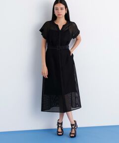 PINKY & DIANNE / ピンキーアンドダイアン ミニ丈・ひざ丈ワンピース | メッシュッレースコンビワンピース